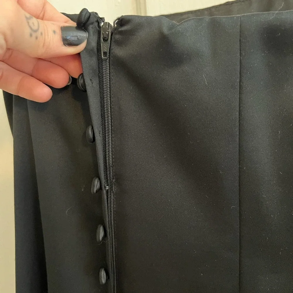 Nicole Miller Black Strapless Evening Gown - Picture 4 of 9